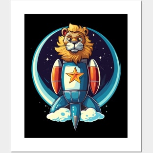 Lion Rocket Posters and Art